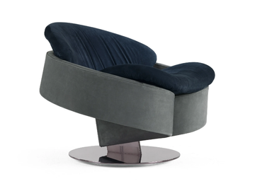 SHERLOCK_2.0 - Trestle-based leather armchair by Gianfranco Ferré Home - view 3